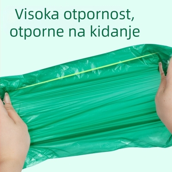 Biološki razgradljive vrećice za pse i mačke, s ravnim otvorom, deblji film, materijal EPI+HDPE