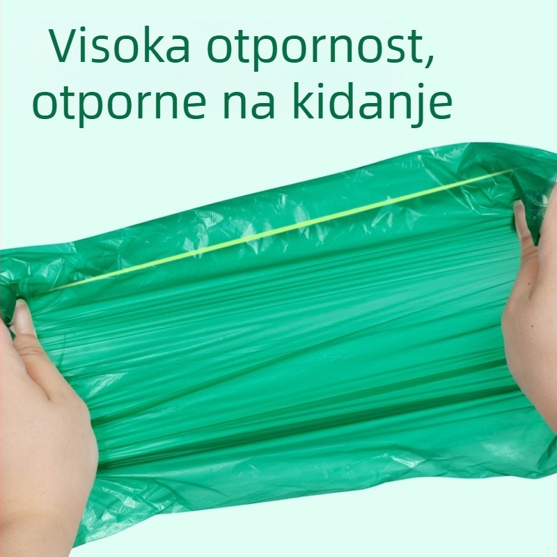 Biološki razgradljive vrećice za pse i mačke, s ravnim otvorom, deblji film, materijal EPI+HDPE