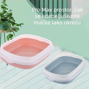 Lopatica za mačji pijesak, velika, poluotvoren, protiv prskanja, odvojiva i periva