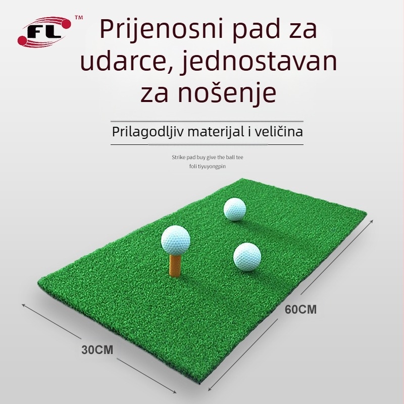 Golf pad za udarac s podlogom od visoko pjenaste baze, PP trava, najlonska trava, trava za tee, prilagođeni logo