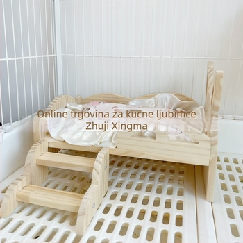 Drveno gnijezdo za kućne ljubimce: zec i zamorac, s ljestvama, za sve sezone