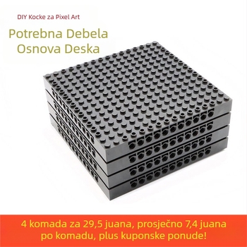 Mozaik blokovi za piksel umjetnost s pločom s rupama za cigle, kompatibilni s LEGO 65809, DIY i prilagodba logotipa