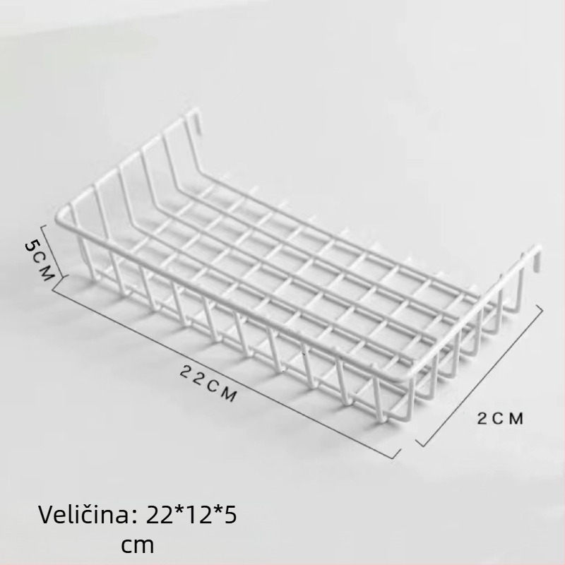 Metalna mrežasta viseća košarica s kukom za zid – skladištenje i dekor u sobi