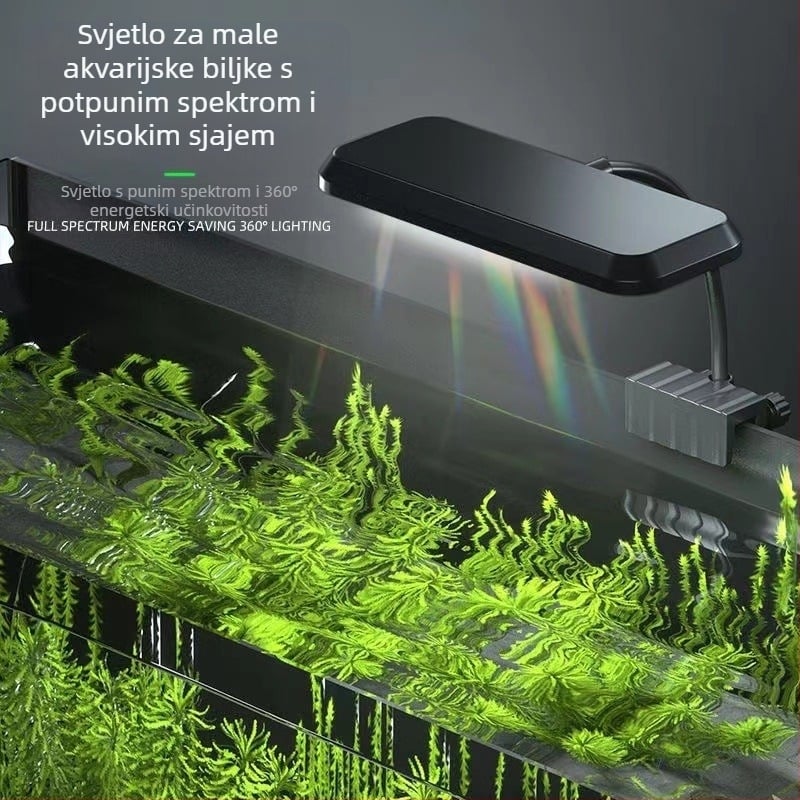 Lampa za akvarij s klipsom za biljke, plastično kućište, 8W–13W, težina 0,5 kg