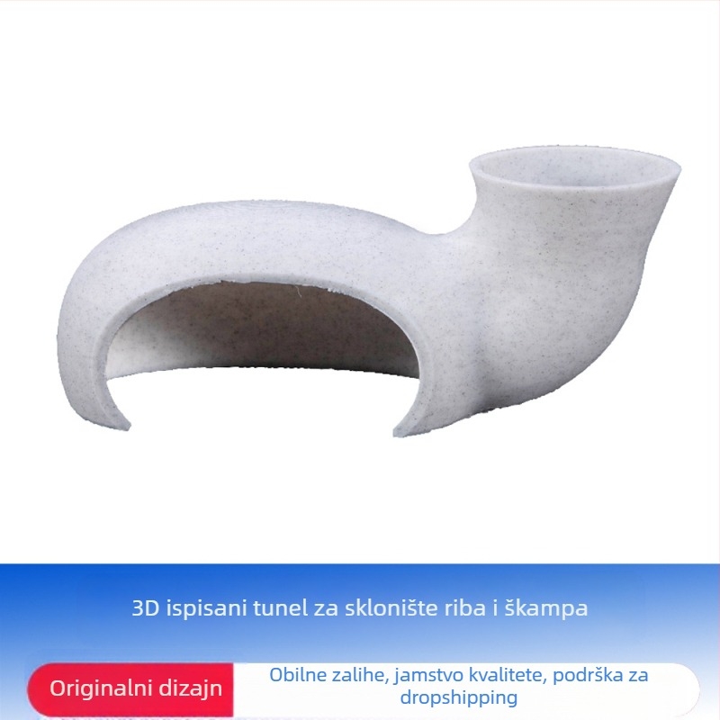 Levana plastični 3D ispisani ukras za akvarij – tunel špilje za ribe i škampi, 40 g, pakiranje 1 kom