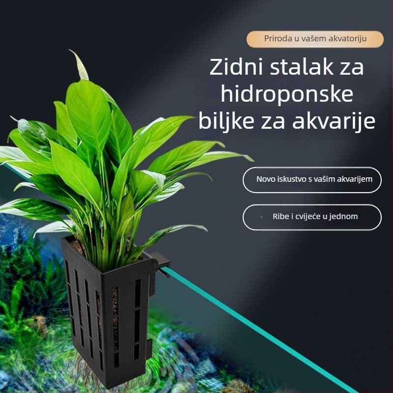 Zidni lonac za hidroponsku sadnju za akvarij – dekorativni lonac za vodene biljke