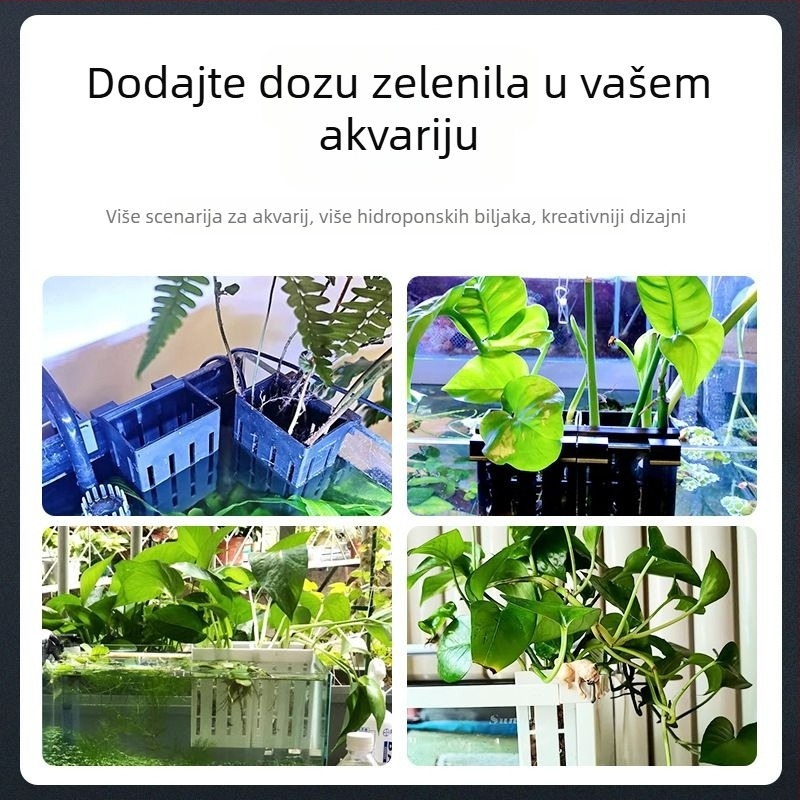 Zidni lonac za hidroponsku sadnju za akvarij – dekorativni lonac za vodene biljke