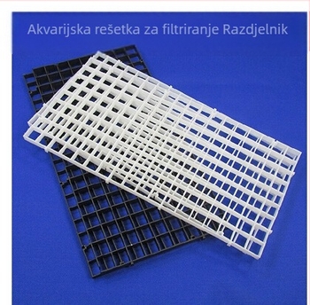 Složeni crno-bijeli mrežasti panel za donji filter akvarija