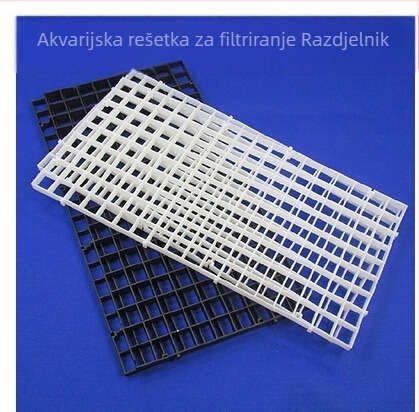 Složeni crno-bijeli mrežasti panel za donji filter akvarija