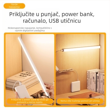 LED stolna lampica za studentski dom, duga LED traka, zaštita očiju pri učenju, USB magnetsko pričvršćivanje