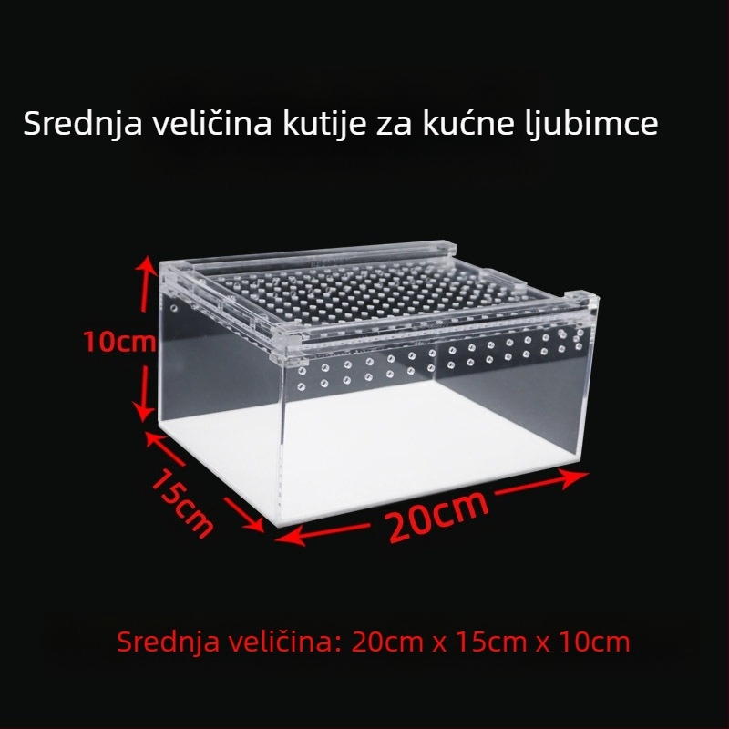 Akrilni integrirani terarij za reptile s otporom na curenje — za zmije, gecko, rogate žabe, pauke i kornjače