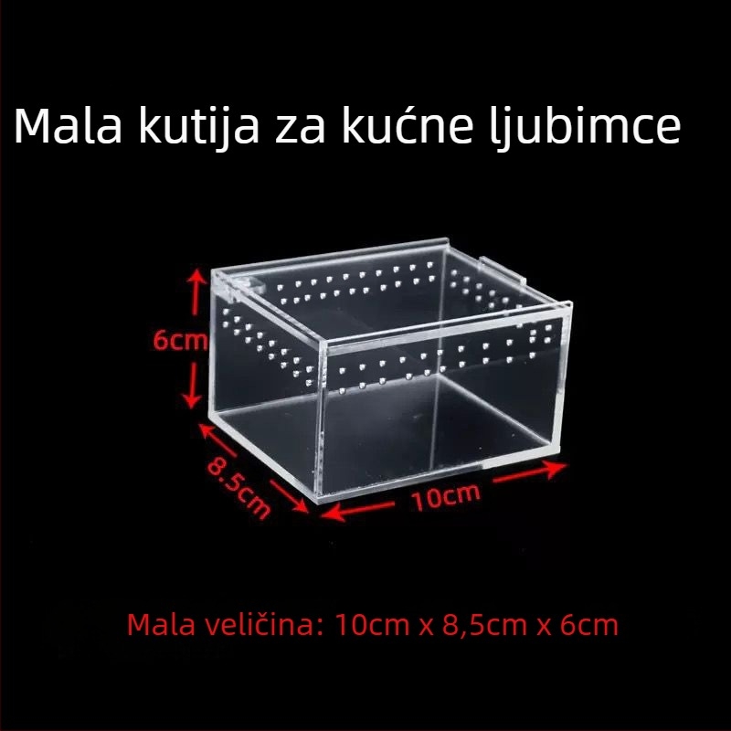 Akrilni integrirani terarij za reptile s otporom na curenje — za zmije, gecko, rogate žabe, pauke i kornjače