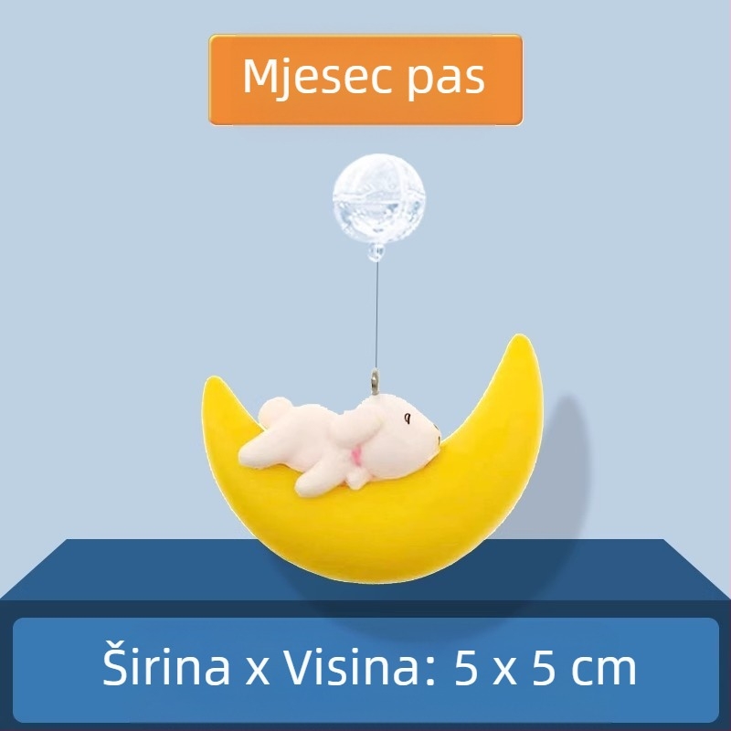 Dekor za akvarij – Mala vještica s plutajućom kuglom, PVC; kategorija: lutka; stil: lutka; težina 0.1 g