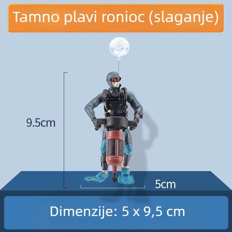 Dekor za akvarij – Mala vještica s plutajućom kuglom, PVC; kategorija: lutka; stil: lutka; težina 0.1 g