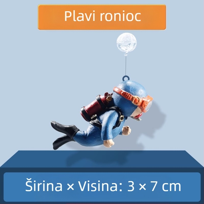 Dekor za akvarij – Mala vještica s plutajućom kuglom, PVC; kategorija: lutka; stil: lutka; težina 0.1 g