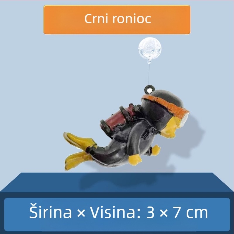 Dekor za akvarij – Mala vještica s plutajućom kuglom, PVC; kategorija: lutka; stil: lutka; težina 0.1 g