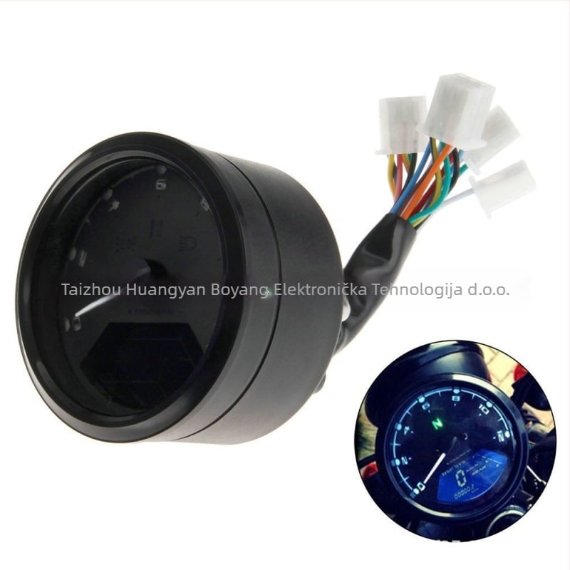 Instrument ploča motocikla za univerzalnu modifikaciju – retro stil LCD odometar, 12V (Marka Boyang, Model byff)