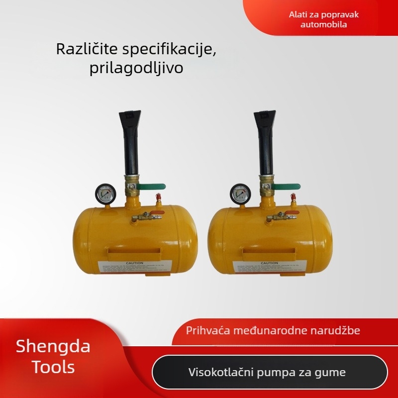 Automobilski spremnik zraka za popravak guma i cilindar za napuhivanje