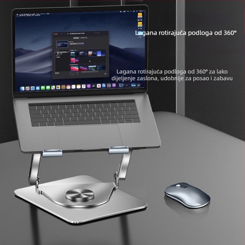 Držač za notebook s 360° rotacijom, karbonsko čelična, model L121, težina 1,97 kg, duljina ramena 50 cm