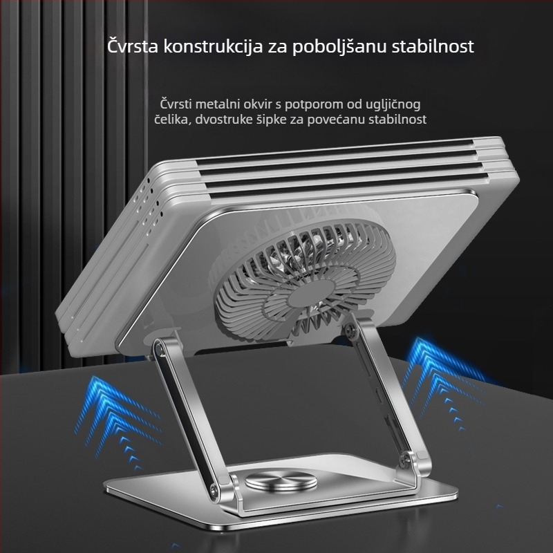 Držač za notebook s 360° rotacijom, karbonsko čelična, model L121, težina 1,97 kg, duljina ramena 50 cm