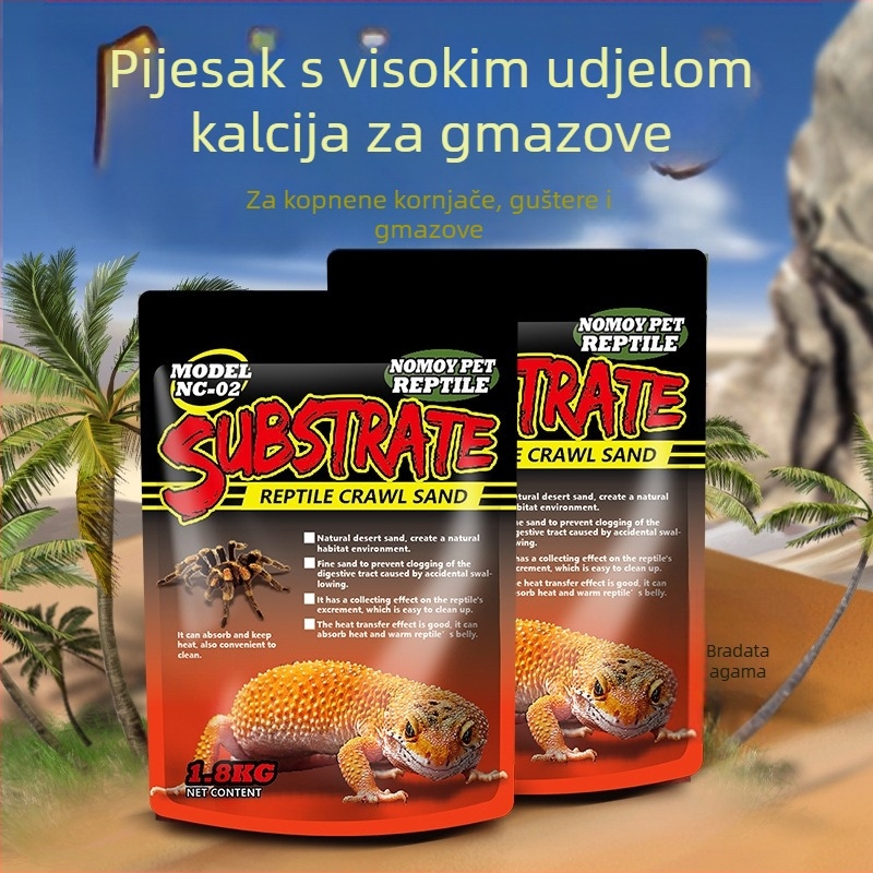 Kalcijev pijesak podloga gmizavcima — pustinjasti krajolik dekorativni pijesak