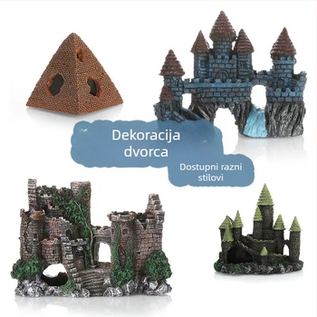 Dvorac od smole za akvarij, dekorativni ukras, Yitong, 390 g