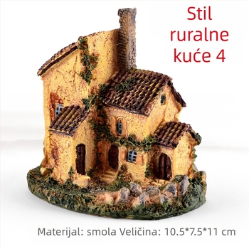 Smolasti mikro-krajolik sa sukulentima, dekorativna bonsai figura i model simulacije
