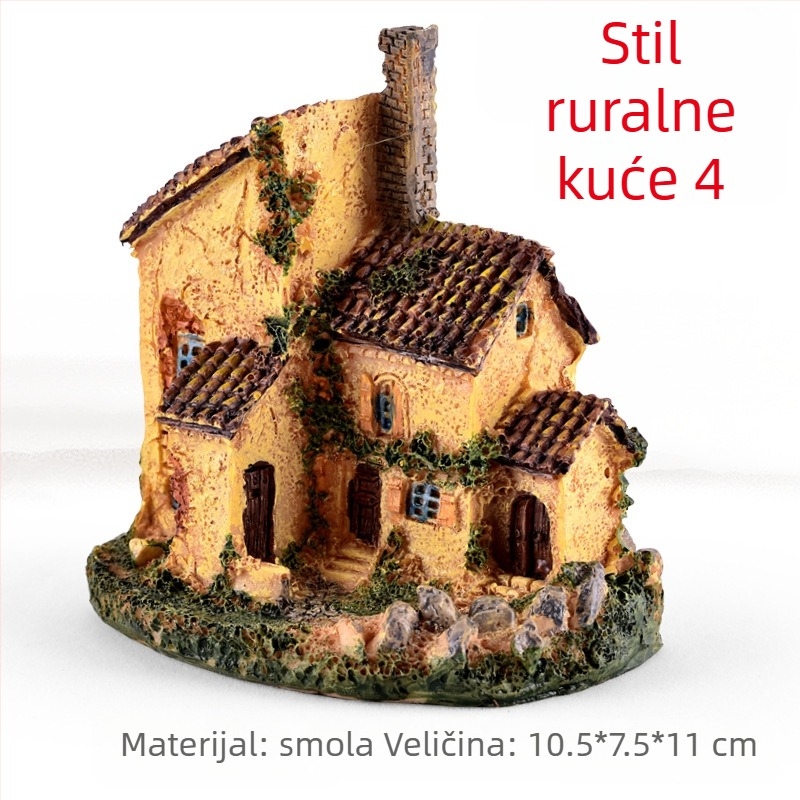 Smolasti mikro-krajolik sa sukulentima, dekorativna bonsai figura i model simulacije