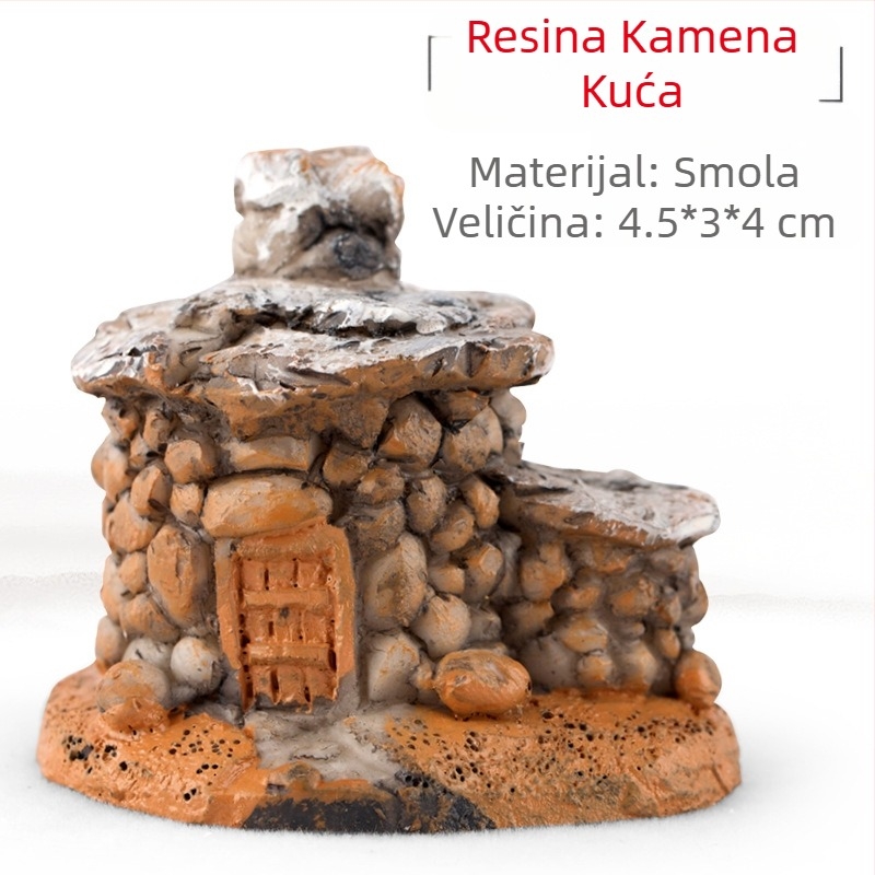 Smolasti mikro-krajolik sa sukulentima, dekorativna bonsai figura i model simulacije