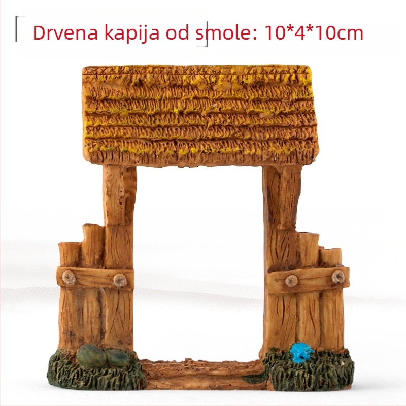 Smolasti mikro-krajolik sa sukulentima, dekorativna bonsai figura i model simulacije