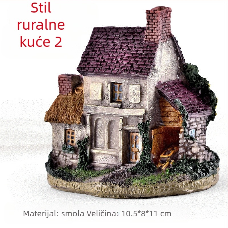 Smolasti mikro-krajolik sa sukulentima, dekorativna bonsai figura i model simulacije