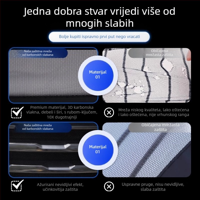 Metalna rešetka radijatora automobila — zaštita od insekata, prednja rešetka, OEM