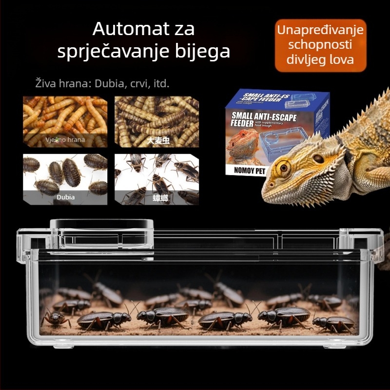 NOMOY PET Posuda za hranu za gmazove (gušteri i kornjače) — nije uvezeno, prikladna za guštere ili ptice.