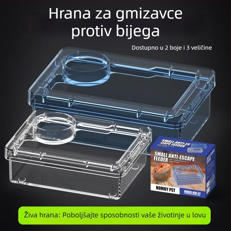 NOMOY PET Posuda za hranu za gmazove (gušteri i kornjače) — nije uvezeno, prikladna za guštere ili ptice.