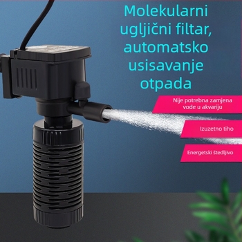 Garix mini filtr za akvarij — ugrađena izuzetno tiha filtrarna kamera i pumpa za kisik, tri u jednom; plastično kućište, 0,16 kg