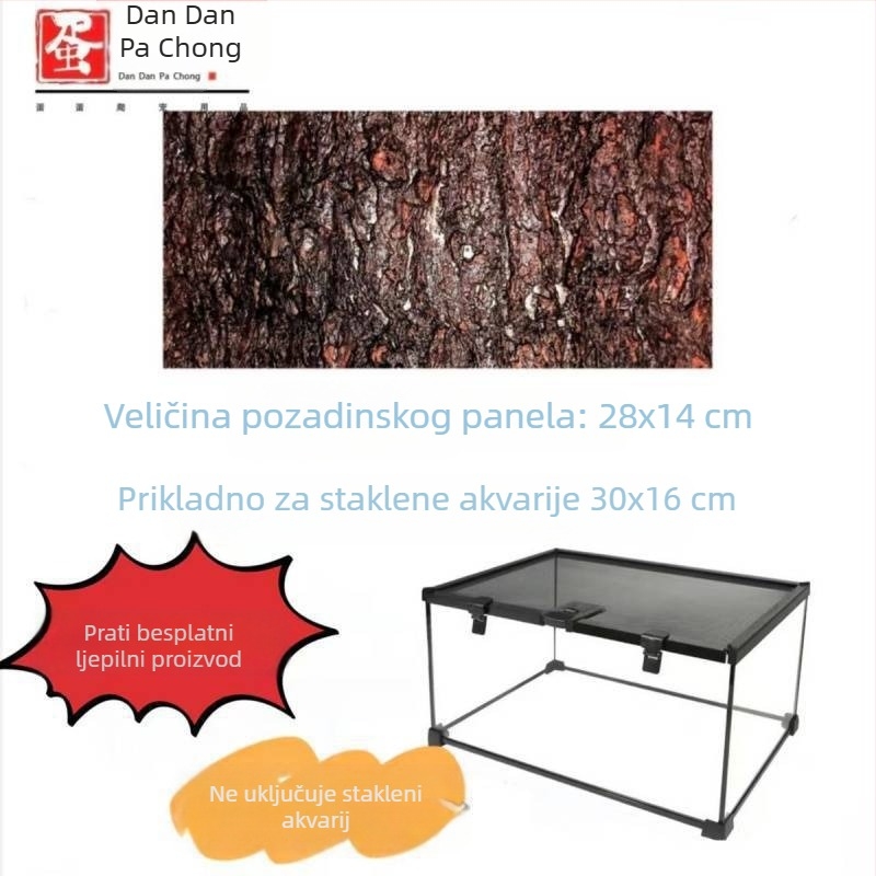 Staklena terarij s poklopcem za arborealne reptile, prašumski ekosustav, kutija za uzgoj gekona