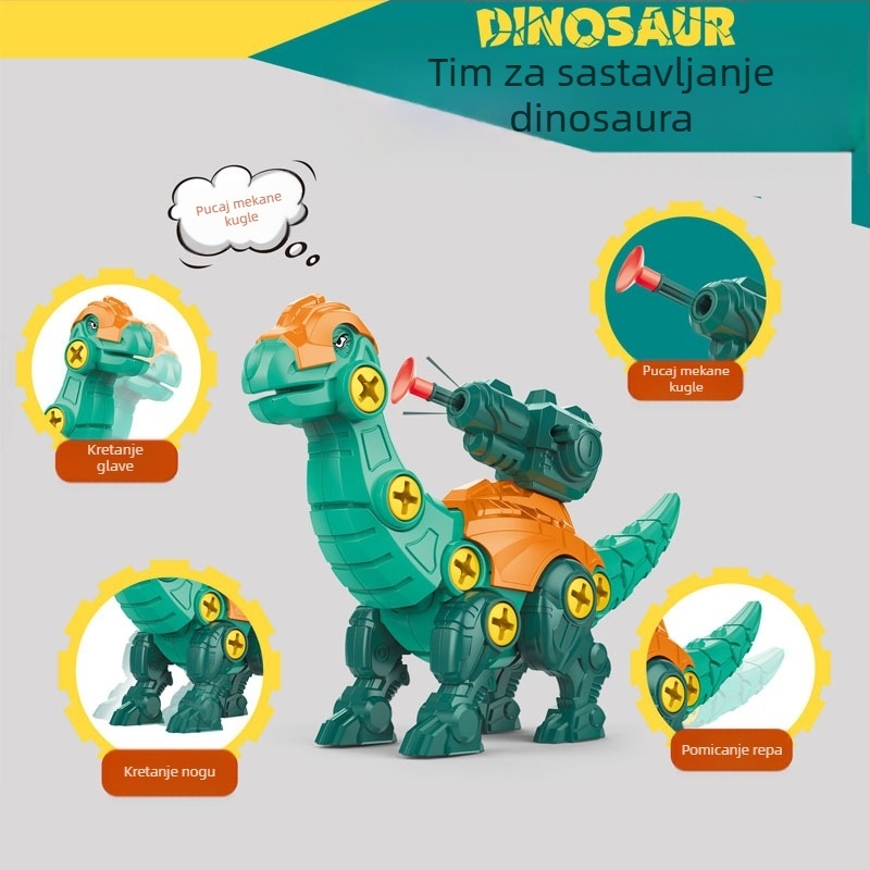 Jaje dinosaura – rastavljanje i sklapanje s ispalnim topom – edukativna DIY igra, plastika; brend Same Flower; porijeklo Chenghai; za djecu 4–6 godina