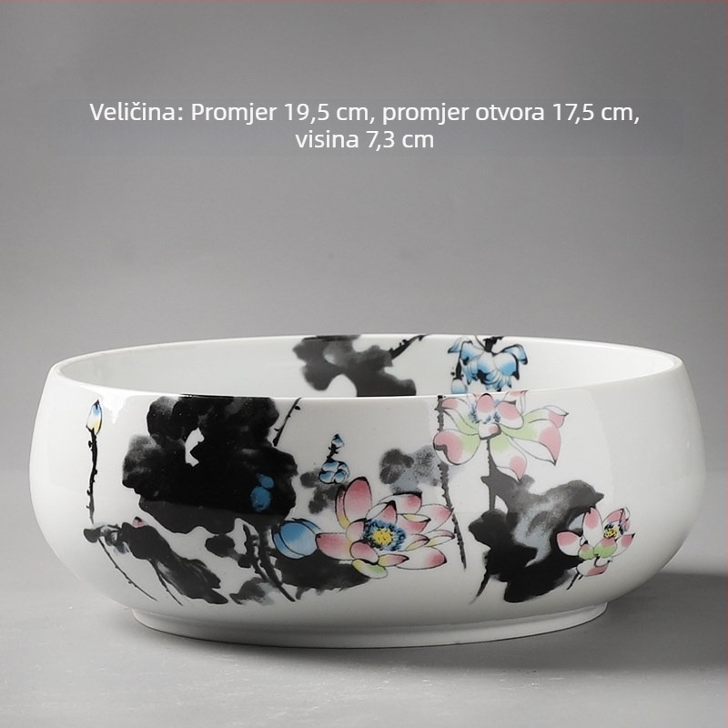 Keramički cvjetni lonac za podnu upotrebu, jednostavan dizajn, kućno vrtlarstvo