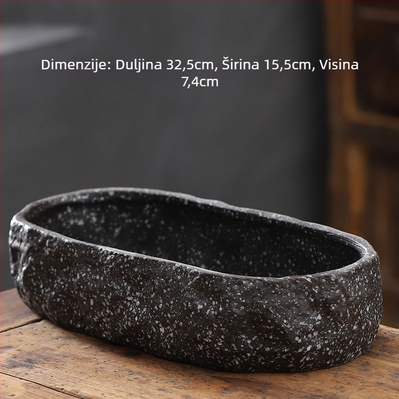 Keramički cvjetni lonac za podnu upotrebu, jednostavan dizajn, kućno vrtlarstvo