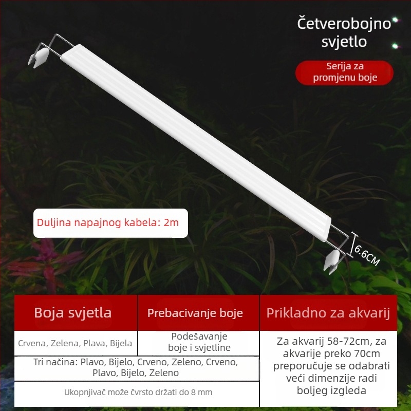 Yusheng PVC akvarijska rasvjeta za pejzažno osvjetljenje, ispod 36W