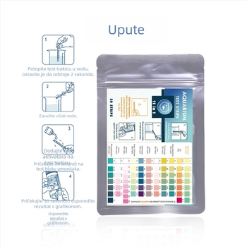 Lefu 11-u-1 traka za testiranje kvalitete vode u akvariju – tvrdoća, pH, amonijak, preostali klor, nitrit