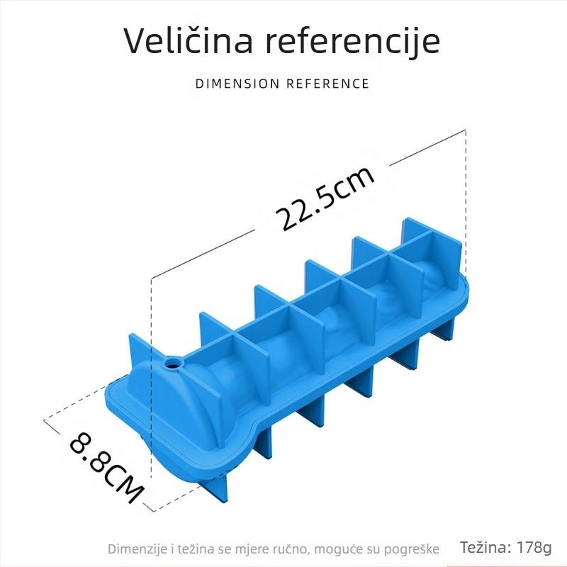 Silikonska forma za led s poklopcem, automatsko zatvaranje, lako vađenje iz kalupa, otisnut logo, licencirana privatna etiketa