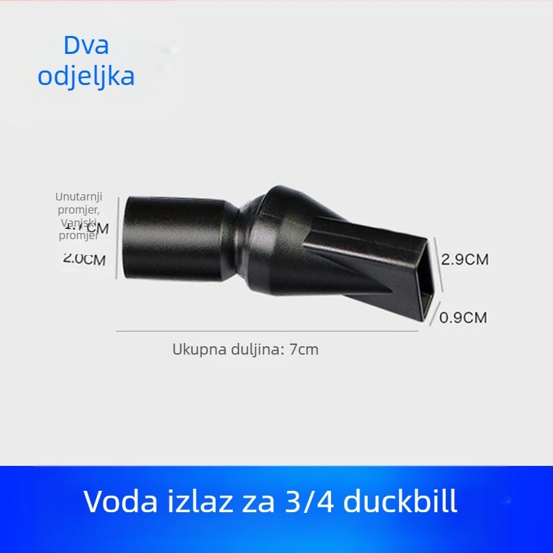 Set izlaza vode za akvarij s produženjem, Tornado mlaznica, Duckbill mlaznica i konektor izlazne mlaznice