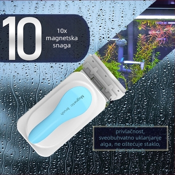 Jingye magnetska četka za čišćenje stakla u akvariju — snažno usisavanje, može se objesiti, plastično kućište, uklanjanje algi