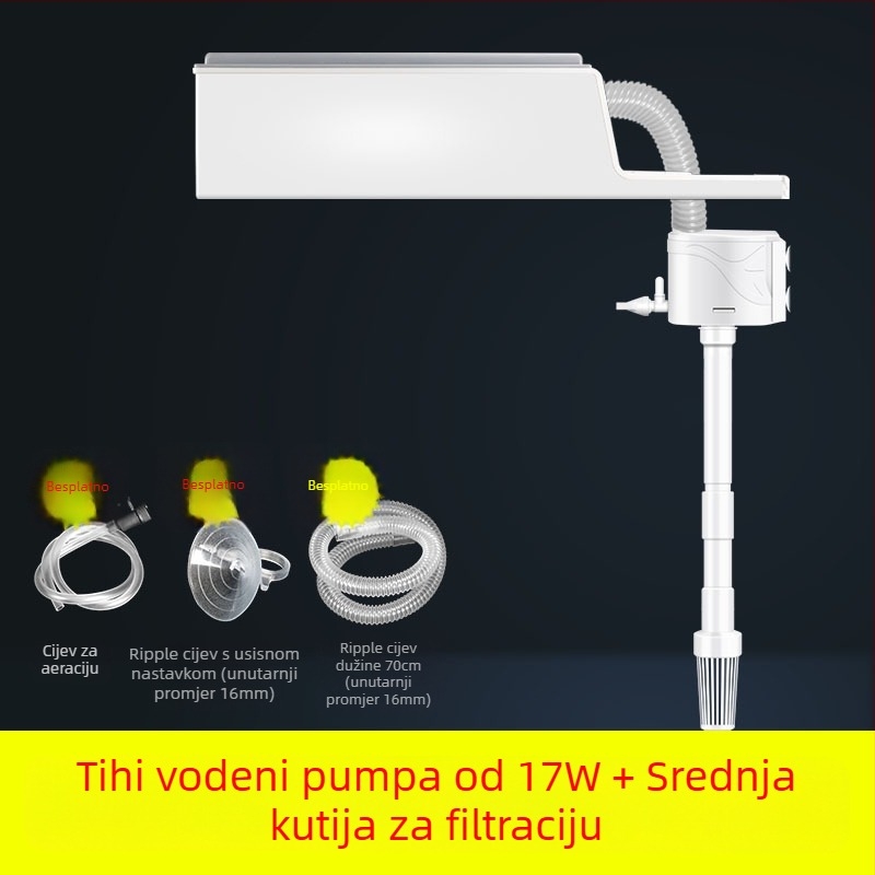 Akvarijska 3-u-1 potopna pumpa za filtraciju i oksigenaciju — ABS materijal, trostruki dizajn, broj Xuan Song (ABS; Funkcija: stvara valove i oksigenira; Glavna namjena: filtracija i oksigenacija; Stil: 3-u-1 potopna pumpa)