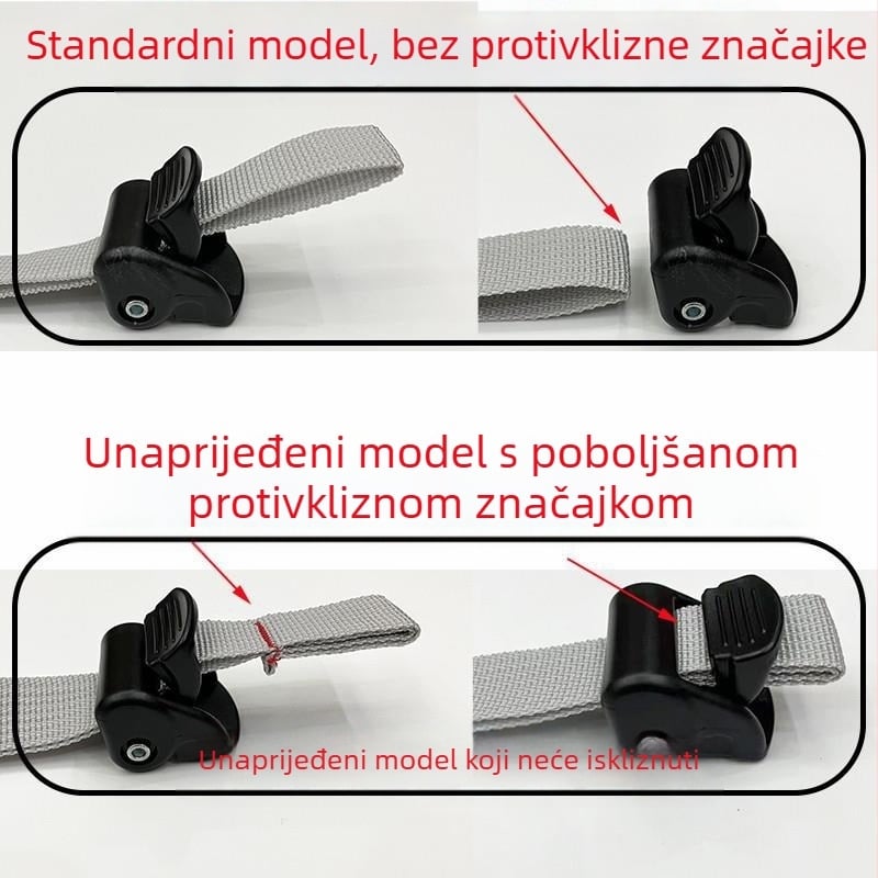 Set dodatne opreme za kolica: debeli remeni, remen za podešavanje naslona i univerzalne kopče za kišne kolice