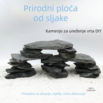 Terarij za Kornjače: platforma za sunčanje od kamenih ploča, dekorativno kamenje