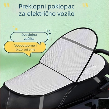 Jastučnica za sjedalo električnog vozila s UV zaštitom, ljetna toplinska izolacija, protiv opeklina, vodootporna, universalno za motocikle