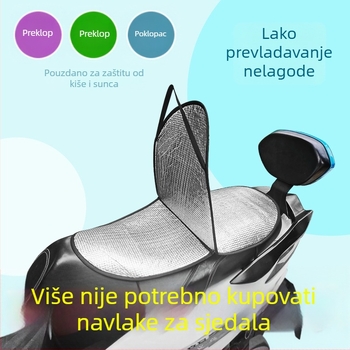 Navlaka za sjedalo električnog vozila s zaštitom od sunca, izolacijom, protiv opeklina, vodootporna, punjenje pamukom, prilagodljiva