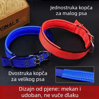 Željezni povodac za pse s zaštitom od ugriza, podesiv s automatskom kopčom, za male do velikih pasa
